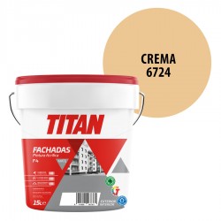 Pintura Plástica Titán Fachadas F4 Crema 6724 Mate