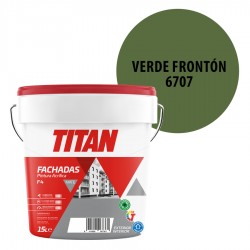 Pintura Plástica Titán Fachadas F4 Verde Frontón 6707 Mate