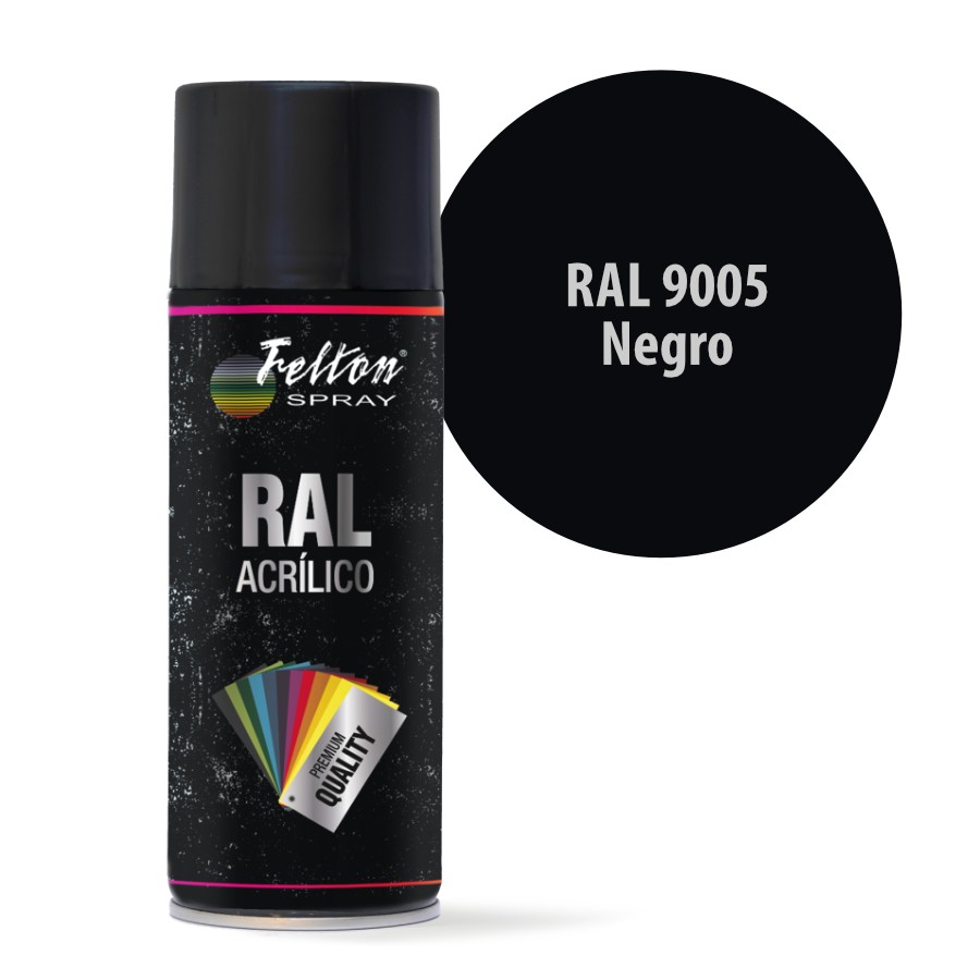 Spray Acrilico Felton Ral Negro Ml Soutelana