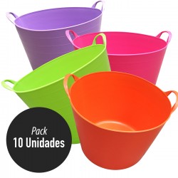 Capazo vendimia color surtido 42 Litros. Pack 10 unidades