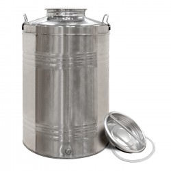 deposito tanqueta barril inox para vino, aceite 100 L agrafado