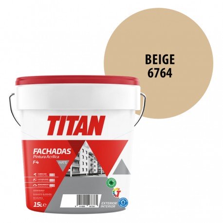 Pintura Plastica Titan Fachadas F4 Beige 6764