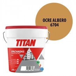 Pintura Plástica Titán Fachadas F4 Ocre Albero 6704 Mate