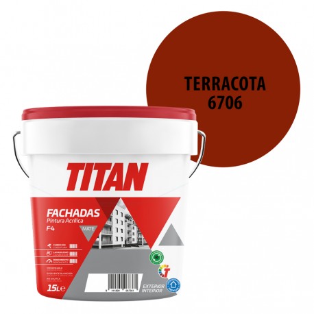 Pintura Titan Fachadas F4 Terracota 6706 plastica mate