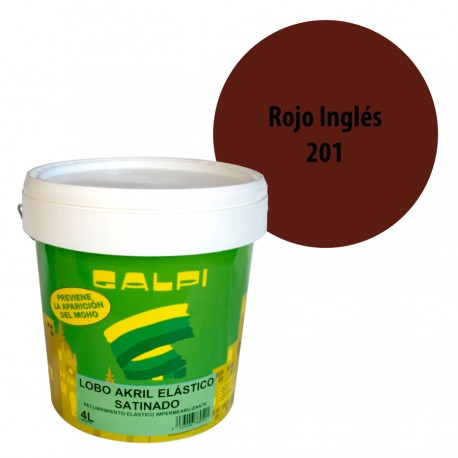 Pintura Elastica Galpi Rojo Ingles 201 Satinado Fachadas 