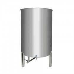 Depósito Acero Inox 235 L Cuba para vino 3 Patas Cierre de Aceite