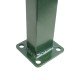 Poste rectangular Verde Ral 6005 de 60x40 mm con Base