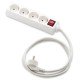 Base multiple de 4 tomas con interruptor 16 A Famatel 9/704