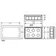 Caja para mecanismos y derivacion IP30 Famatel 3203-T 200x130 mm