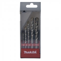Estuche Brocas Makita D-05175 Diametros 4, 5, 6, 8 y 10 mm Ladrillo