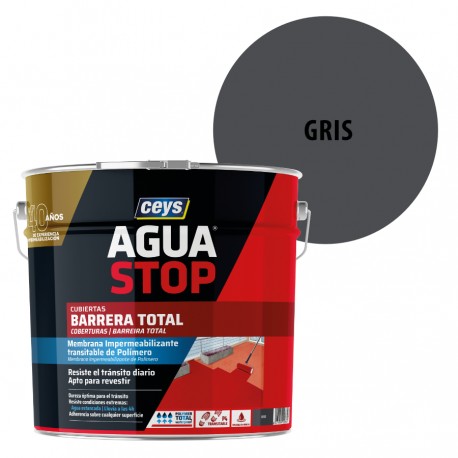 Impermeabilizante AguaStop Ceys Barrera total color Gris 1 y 4 kg