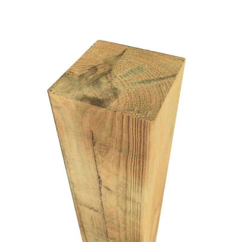Poste cuadrado de madera de 300x7x7 cm - Nura Home Menorca