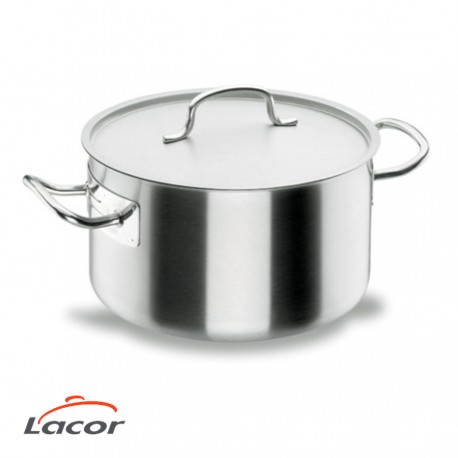Cacerola baja Chef Classic Lacor Acero inox de 36 a 60 cm - Soutelana