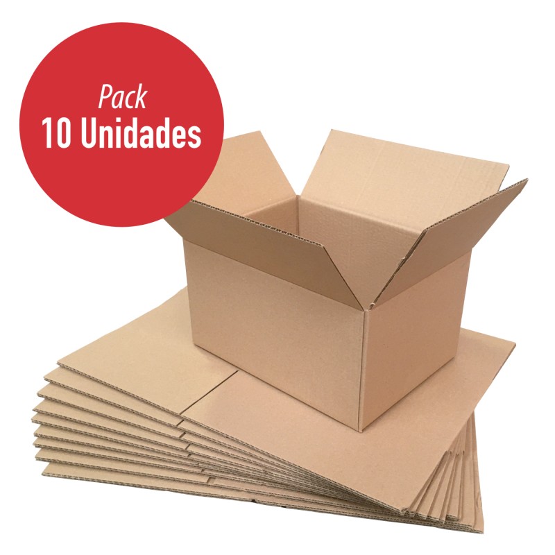Caja carton 330x250x180 alto Pack 10 Unidades - Soutelana