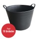Capazo de goma para vendimia Negro Cesto o Espuerta