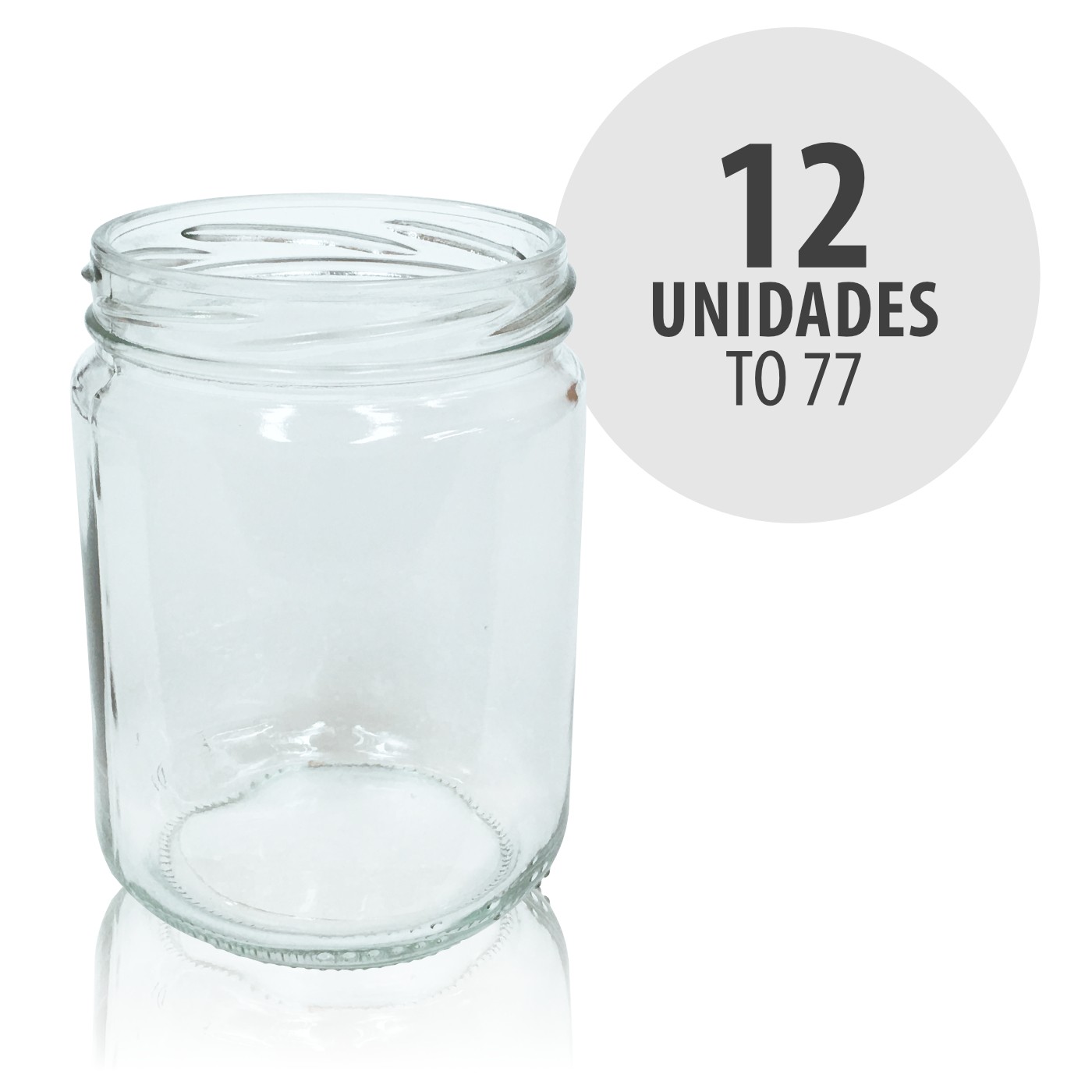 12 Tarros de cristal con tapa de rosca de 140 ml. + Ebook de 102