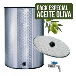 Depósito para Aceite de Oliva 100 L Acero inoxidable