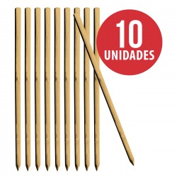 POSTE Tutor madera tratada, torneado cilíndrico 4x180 cm Pack 10 Uds