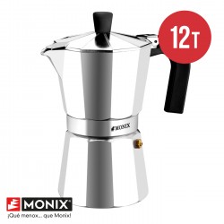 Cafetera italiana Monix Vitro Expres Aluminio 12 Tazas