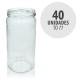 Tarro o Bote de cristal para miel 1 Kilo Alto V 720 sin tapa Conservas