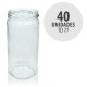 Tarro o Bote de cristal para miel 1 Kilo Alto V 720 sin tapa Conservas