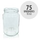 Tarro o Bote de cristal para miel A 370 ml TO 63 sin Tapa 75 Unidades