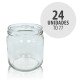 Bote Tarro cristal V 370 ml TO 77 sin tapa 24 Unidades
