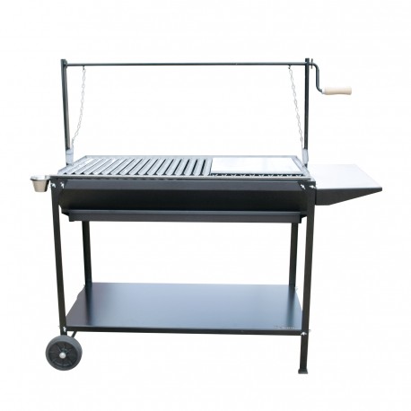 Barbacoa con ruedas y Parrilla Inox de 117x46 cm 