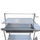 Barbacoa Inox con ruedas y Parrilla de 96x46 cm