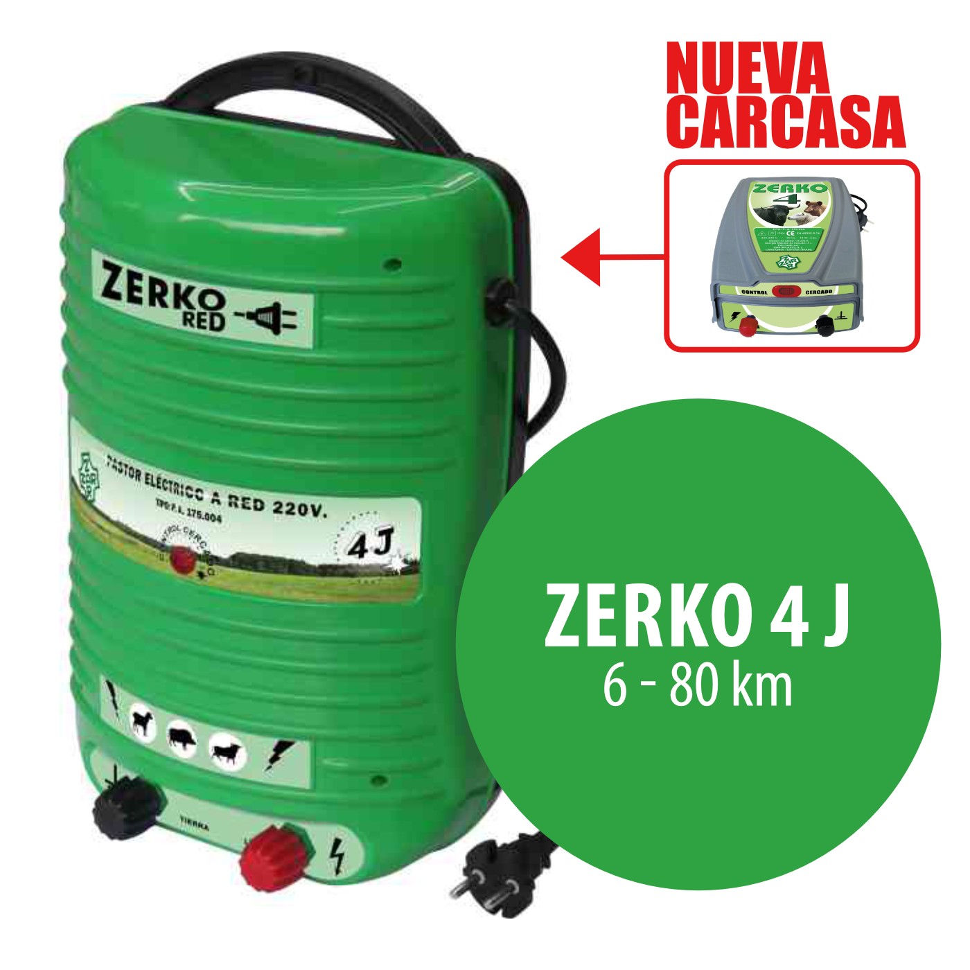 Pastor eléctrico ZAR Zerko-Red 4 J 220-230 V - Suministros Urquiza