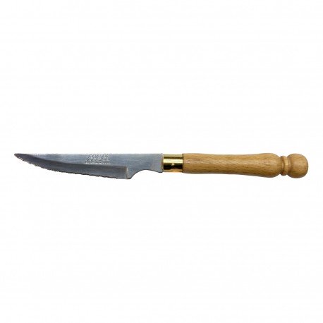 Cuchillo mango madera hoja sierra 10,5 cm