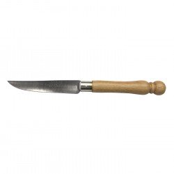 Cuchillo mango madera hoja 10 cm