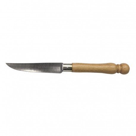 Cuchillo mango madera hoja 10 cm