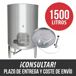 Cuba depósito cierre neumático 1500 L con puerta lateral