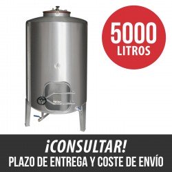 Cuba para vino 5000 L Depósito acero Inox Puerta Superior y Lateral