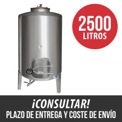 Depósito Cuba inox 2500 L Puerta Superior y Lateral