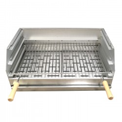 Cajón Barbacoa Inox 70x40 cm laterales anti viento