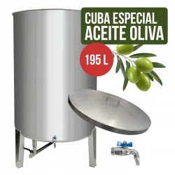 Cuba Depósito 3 patas para Aceite de Oliva 195 L