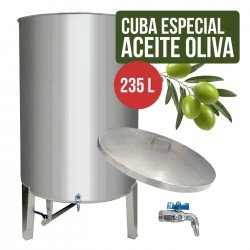 Cuba Depósito 3 patas para Aceite de Oliva 235 L