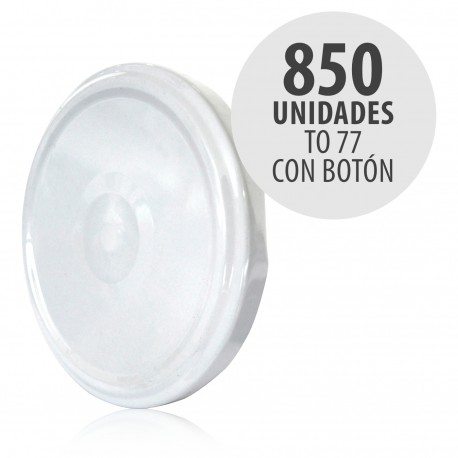 Tapa bote TO 77 Blanca Esterilización con Botón 850 Unidades