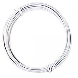 Alambre liso plastificado blanco