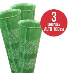 Tubo protector árboles Microperforado Alto 100 cm Pack 3 unidades