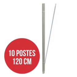 Poste pastor de fibra 120 cm 12 mm Pack 10 uds sin aislador
