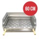Cajón Barbacoa Inox 60x40 cm con laterales anti viento