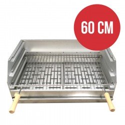 Cajón Barbacoa Inox 60x40 cm con laterales anti viento