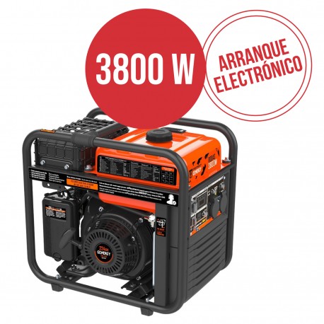 Generador eléctrico Genergy Inverter Rodas 3800 W Arranque electrónico
