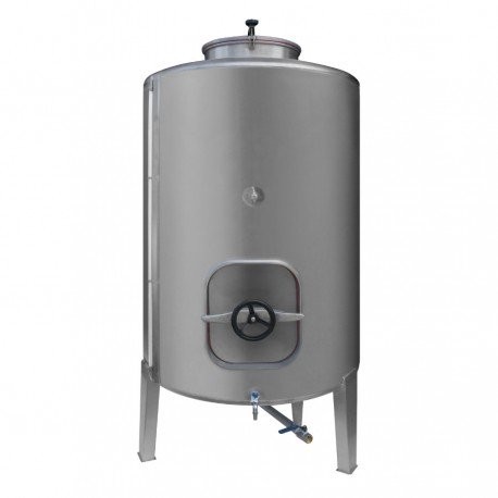 Cuba Depóstio Acero Inox para vino 675 L 3 patas Puerta Superior