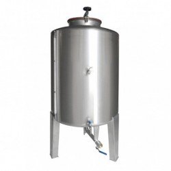 Cuba para vino 675 L Depósito acero Inox 3 patas Puerta superior