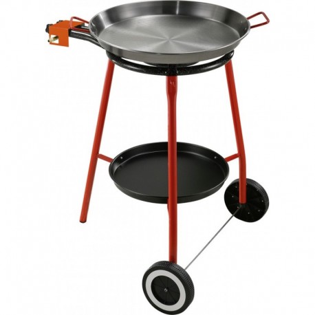 Set ANDREU Garcima Paellero Mod 400 + Paella Pulida 46cm + Soporte