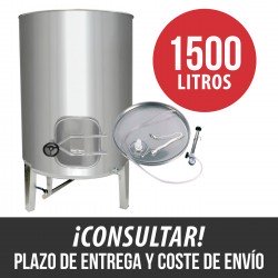 Cuba depósito cierre neumático 1500 L con puerta lateral